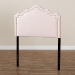 Baxton Studio Nadeen Modern and Contemporary Light Pink Velvet Fabric Upholstered Twin Size Headboard - BSOBBT6622-Light Pink-HB-Twin