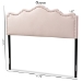 Baxton Studio Nadeen Modern and Contemporary Light Pink Velvet Fabric Upholstered Queen Size Headboard - BSOBBT6622-Light Pink-HB-Queen