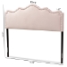 Baxton Studio Nadeen Modern and Contemporary Light Pink Velvet Fabric Upholstered Queen Size Headboard - BSOBBT6622-Light Pink-HB-Queen