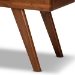 Baxton Studio Alona Mid-Century Modern Light Grey Fabric Upholstered Wood Dining Bench - BSOAlona-Medium Oak/Light Grey-Bench