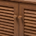 Baxton Studio Coolidge Modern and Contemporary Walnut Finished 4-Shelf Wood Shoe Storage Cabinet - BSOFP-01LV-Walnut