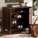 Baxton Studio Coolidge Modern and Contemporary Walnut Finished 4-Shelf Wood Shoe Storage Cabinet - BSOFP-01LV-Walnut