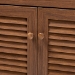 Baxton Studio Coolidge Modern and Contemporary Walnut Finished 4-Shelf Wood Shoe Storage Cabinet with Drawer - BSOFP-02LV-Walnut