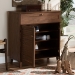 Baxton Studio Coolidge Modern and Contemporary Walnut Finished 4-Shelf Wood Shoe Storage Cabinet with Drawer - BSOFP-02LV-Walnut