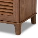 Baxton Studio Coolidge Modern and Contemporary Walnut Finished 8-Shelf Wood Shoe Storage Cabinet - BSOFP-04LV-Walnut