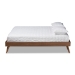 Baxton Studio Lissette Mid-Century Modern Walnut Brown Finished Wood King Size Platform Bed Frame - BSOMG9704-Ash Walnut-Bed Frame-King