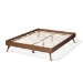 Baxton Studio Lissette Mid-Century Modern Walnut Brown Finished Wood King Size Platform Bed Frame - BSOMG9704-Ash Walnut-Bed Frame-King