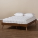 Baxton Studio Lissette Mid-Century Modern Walnut Brown Finished Wood King Size Platform Bed Frame - BSOMG9704-Ash Walnut-Bed Frame-King