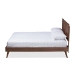 Baxton Studio Zenon Mid-Century Modern Walnut Brown Finished Wood Full Size Platform Bed - BSOZenon-Ash Walnut-Full