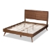 Baxton Studio Zenon Mid-Century Modern Walnut Brown Finished Wood Full Size Platform Bed - BSOZenon-Ash Walnut-Full
