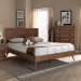 Baxton Studio Zenon Mid-Century Modern Walnut Brown Finished Wood Full Size Platform Bed - BSOZenon-Ash Walnut-Full