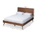 Baxton Studio Zenon Mid-Century Modern Walnut Brown Finished Wood Full Size Platform Bed - BSOZenon-Ash Walnut-Full