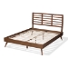 Baxton Studio Calisto Mid-Century Modern Walnut Brown Finished Wood Full Size Platform Bed - BSOCalisto-Ash Walnut-Full