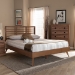 Baxton Studio Calisto Mid-Century Modern Walnut Brown Finished Wood Full Size Platform Bed - BSOCalisto-Ash Walnut-Full