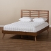 Baxton Studio Calisto Mid-Century Modern Walnut Brown Finished Wood Full Size Platform Bed - BSOCalisto-Ash Walnut-Full