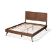 Baxton Studio Artemis Mid-Century Modern Walnut Brown Finished Wood Full Size Platform Bed - BSOArtemis-Ash Walnut-Full