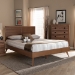 Baxton Studio Artemis Mid-Century Modern Walnut Brown Finished Wood Full Size Platform Bed - BSOArtemis-Ash Walnut-Full