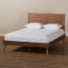 Baxton Studio Artemis Mid-Century Modern Walnut Brown Finished Wood Full Size Platform Bed - BSOArtemis-Ash Walnut-Full