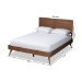 Baxton Studio Artemis Mid-Century Modern Walnut Brown Finished Wood Full Size Platform Bed - BSOArtemis-Ash Walnut-Full