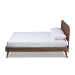 Baxton Studio Demeter Mid-Century Modern Walnut Brown Finished Wood Queen Size Platform Bed - BSODemeter-Ash Walnut-Queen