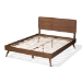 Baxton Studio Demeter Mid-Century Modern Walnut Brown Finished Wood Queen Size Platform Bed - BSODemeter-Ash Walnut-Queen