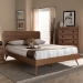 Baxton Studio Demeter Mid-Century Modern Walnut Brown Finished Wood Queen Size Platform Bed - BSODemeter-Ash Walnut-Queen