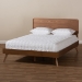 Baxton Studio Demeter Mid-Century Modern Walnut Brown Finished Wood Queen Size Platform Bed - BSODemeter-Ash Walnut-Queen