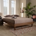 Baxton Studio Liliya Mid-Century Modern Walnut Brown Finished Wood Full Size Platform Bed Frame - BSOMG97043-Ash Walnut-Bed Frame-Full