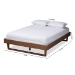 Baxton Studio Liliya Mid-Century Modern Walnut Brown Finished Wood Full Size Platform Bed Frame - BSOMG97043-Ash Walnut-Bed Frame-Full