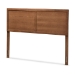 Baxton Studio Raya Mid-Century Modern Walnut Brown Finished Wood Full Size Headboard