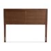 Baxton Studio Raya Mid-Century Modern Walnut Brown Finished Wood Full Size Headboard - BSOMG97033-Ash Walnut-HB-Full
