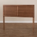 Baxton Studio Raya Mid-Century Modern Walnut Brown Finished Wood Full Size Headboard - BSOMG97033-Ash Walnut-HB-Full