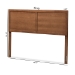 Baxton Studio Raya Mid-Century Modern Walnut Brown Finished Wood Full Size Headboard - BSOMG97033-Ash Walnut-HB-Full