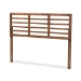 Baxton Studio Salome Mid-Century Modern Walnut Brown Finished Wood King Size Open Slat Headboard