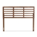 Baxton Studio Salome Mid-Century Modern Walnut Brown Finished Wood King Size Open Slat Headboard - BSOMG97063-Ash Walnut-HB-King