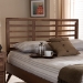 Baxton Studio Salome Mid-Century Modern Walnut Brown Finished Wood King Size Open Slat Headboard - BSOMG97063-Ash Walnut-HB-King