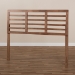 Baxton Studio Salome Mid-Century Modern Walnut Brown Finished Wood King Size Open Slat Headboard - BSOMG97063-Ash Walnut-HB-King