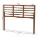 Baxton Studio Salome Mid-Century Modern Walnut Brown Finished Wood King Size Open Slat Headboard - BSOMG97063-Ash Walnut-HB-King