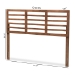 Baxton Studio Salome Mid-Century Modern Walnut Brown Finished Wood King Size Open Slat Headboard - BSOMG97063-Ash Walnut-HB-King