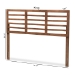 Baxton Studio Salome Mid-Century Modern Walnut Brown Finished Wood King Size Open Slat Headboard - BSOMG97063-Ash Walnut-HB-King