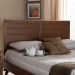 Baxton Studio Seren Mid-Century Modern Walnut Brown Finished Wood Full Size Headboard - BSOMG97093-Ash Walnut-HB-Full