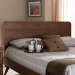 Baxton Studio Mailene Mid-Century Modern Walnut Brown Finished Wood Full Size Headboard - BSOMG3000P-Ash Walnut-HB-Full