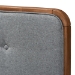 Baxton Studio Palina Mid-Century Modern Dark Grey Fabric Upholstered Walnut Brown Finished Wood Queen Size Headboard - BSOMG3000PC-Dark Grey/Ash Walnut-HB-Queen