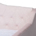 Baxton Studio Perry Modern and Contemporary Light Pink Velvet Fabric Upholstered and Button Tufted Full Size Daybed with Trundle - BSOCF8940-Light Pink-Daybed-F/T