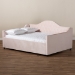 Baxton Studio Perry Modern and Contemporary Light Pink Velvet Fabric Upholstered and Button Tufted Queen Size Daybed - BSOCF8940-Light Pink-Daybed-Q