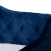 Baxton Studio Perry Modern and Contemporary Navy Blue Velvet Fabric Upholstered and Button Tufted Full Size Daybed with Trundle - BSOCF8940-Navy Blue-Daybed-F/T