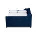 Baxton Studio Perry Modern and Contemporary Navy Blue Velvet Fabric Upholstered and Button Tufted Full Size Daybed - BSOCF8940-Navy Blue-Daybed-F
