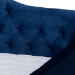 Baxton Studio Perry Modern and Contemporary Navy Blue Velvet Fabric Upholstered and Button Tufted Full Size Daybed - BSOCF8940-Navy Blue-Daybed-F