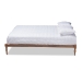 Baxton Studio Iseline Modern and Contemporary Walnut Brown Finished Wood Full Size Platform Bed Frame - BSOMG0001-Ash Walnut-Full