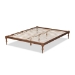 Baxton Studio Iseline Modern and Contemporary Walnut Brown Finished Wood Full Size Platform Bed Frame - BSOMG0001-Ash Walnut-Full